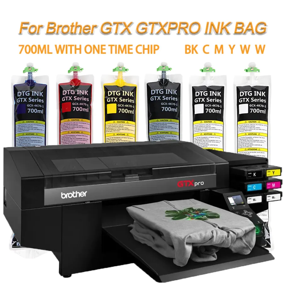 Túi Mực In Brother GTX 700ml Chính Hãng – Mực Nước Cao Cấp Cho Máy In DTG