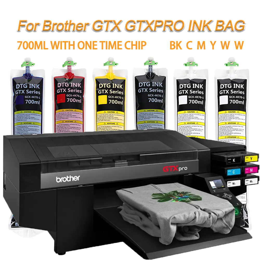 Túi Mực In Brother GTX 700ml Chính Hãng – Mực Nước Cao Cấp Cho Máy In DTG